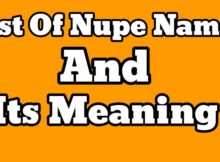Nupe name, names of Nupe