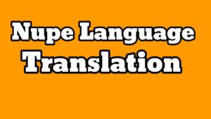 Learn nupe language