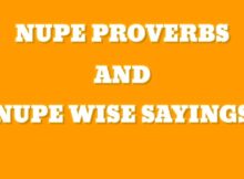 Nupe Proverbs, nupe wise Sayings